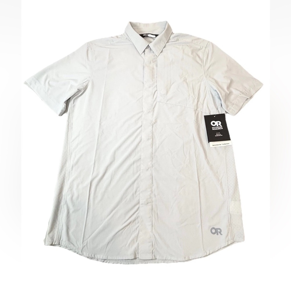 Outdoor Research Astroman Air Shirt Men’s Small Gray Short Sleeve